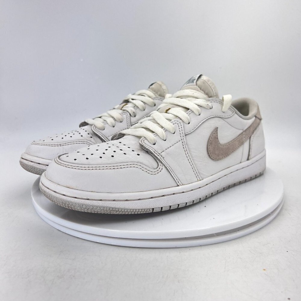Nike Air Jordan 1 Low Men Size 8 CZ0790-100 White Particle Grey Leather Shoes